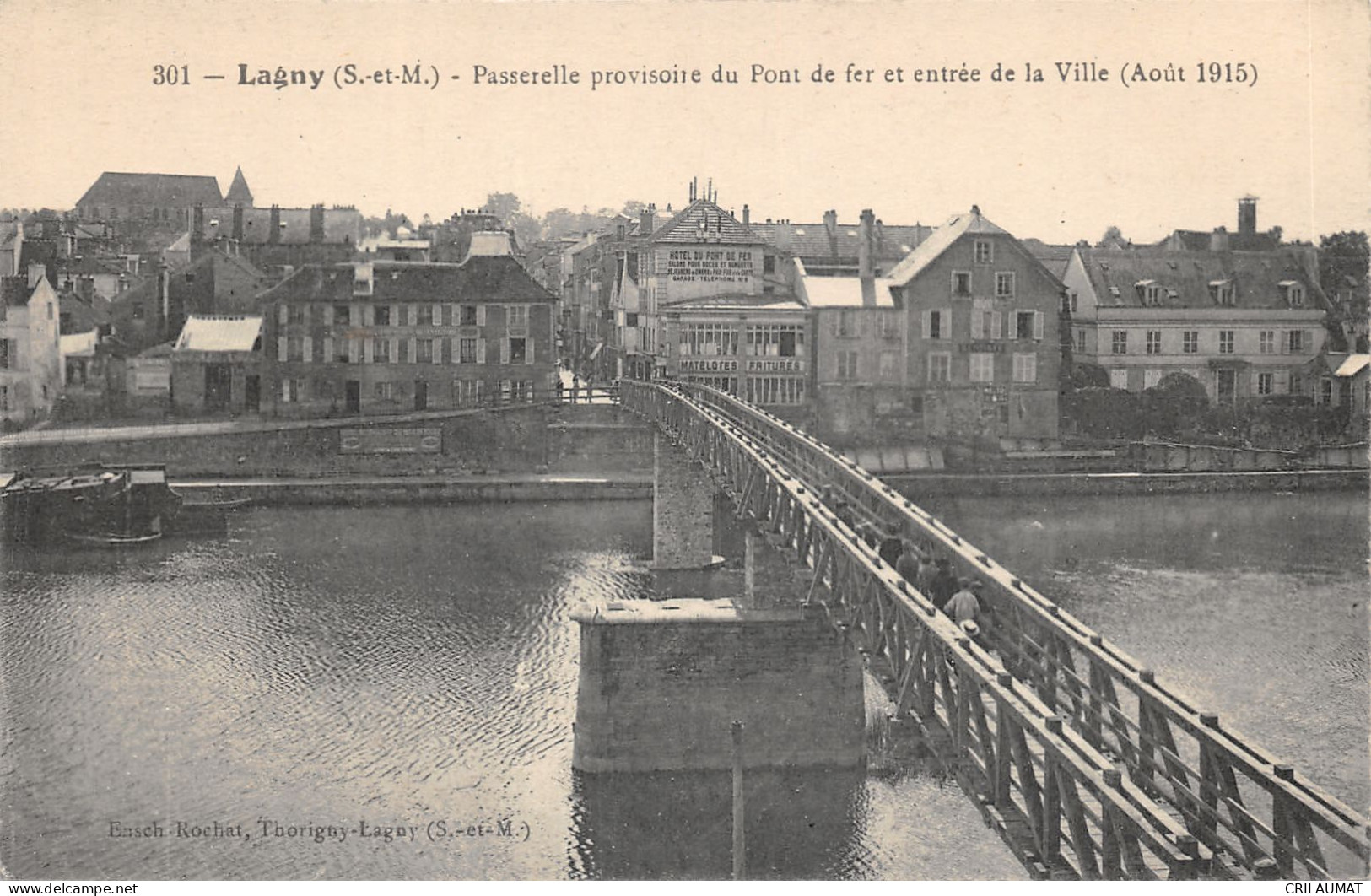 77-LAGNY-PASSERELLE PROVISOIRE-N°6030-H/0037 - Lagny Sur Marne