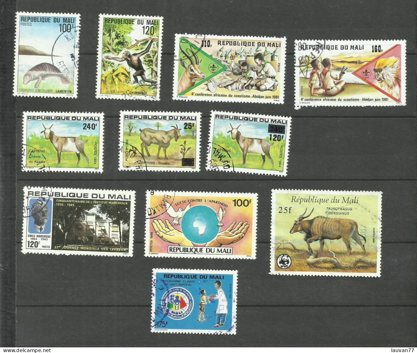 MALI N°318, 319, 425, 426, 485, 496, 497, 520, 530, 540, 558 Cote 4.55€ - Malí (1959-...)