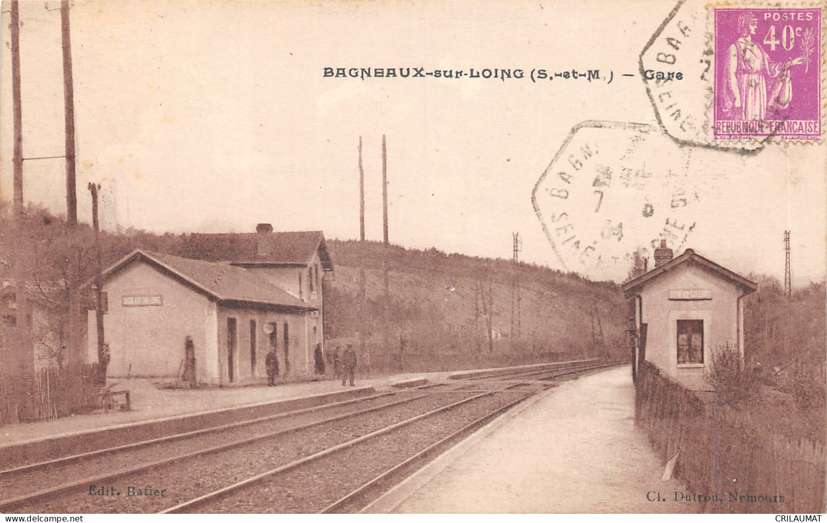 77-BAGNEAUX SUR LOING-LA GARE-N°6030-F/0285 - Bagneaux Sur Loing