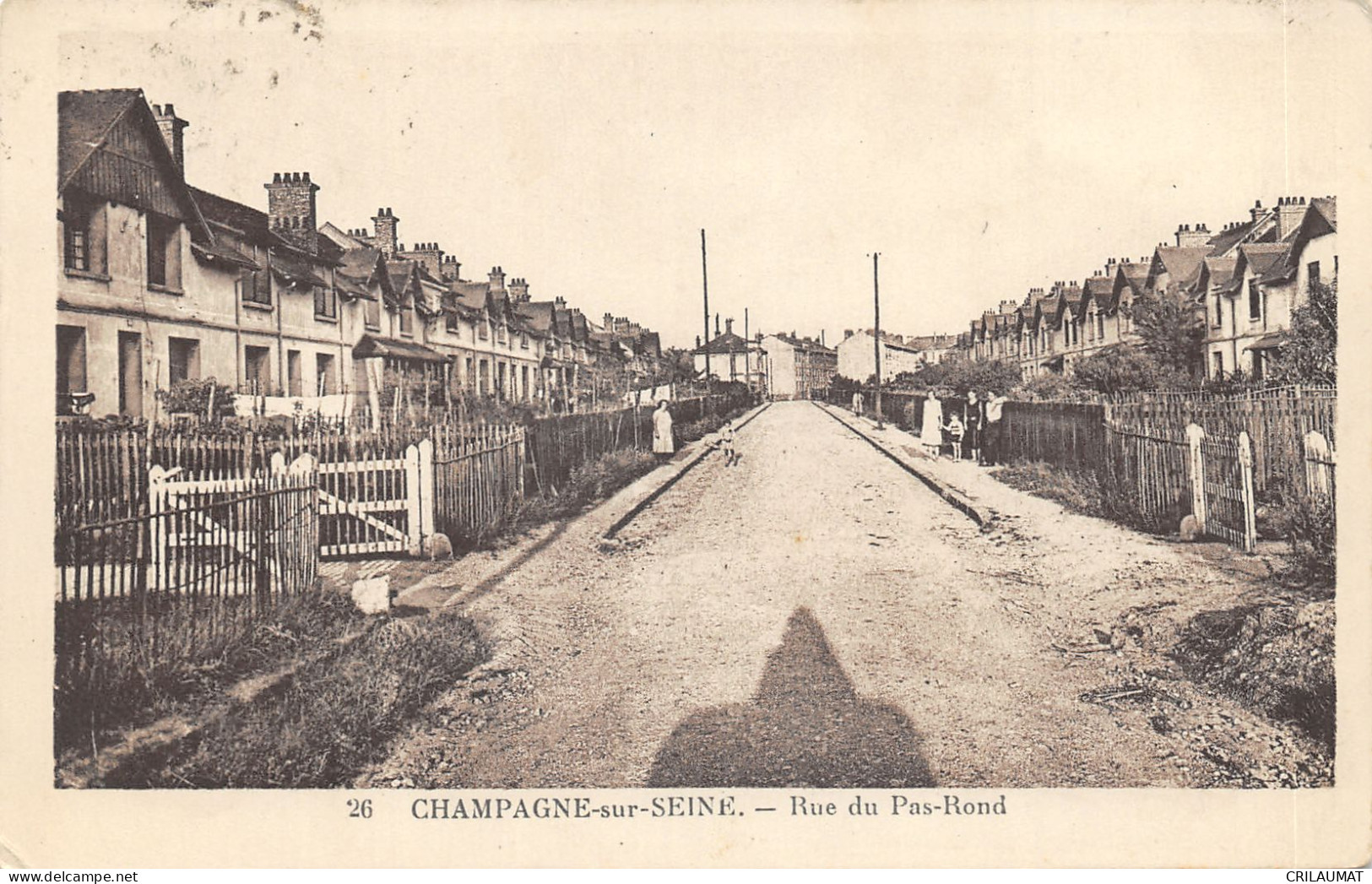 77-CHAMPAGNE SUR SEINE-RUE DU PAS ROND-N°6030-F/0217 - Champagne Sur Seine