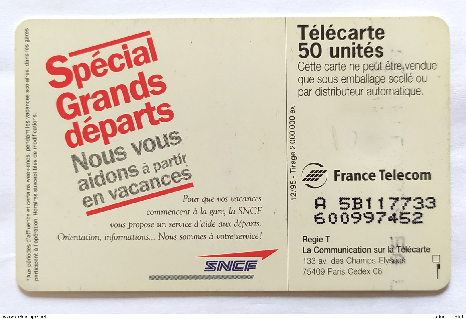 Télécarte France - SNCF - Ohne Zuordnung