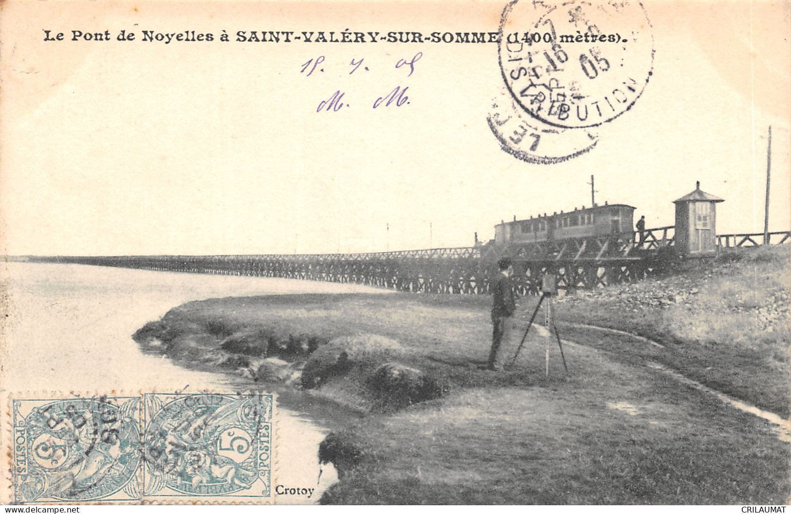 80-SAINT VALERY SUR SOMME-PONT DE NOYELLES-N°6031-B/0033 - Saint Valery Sur Somme