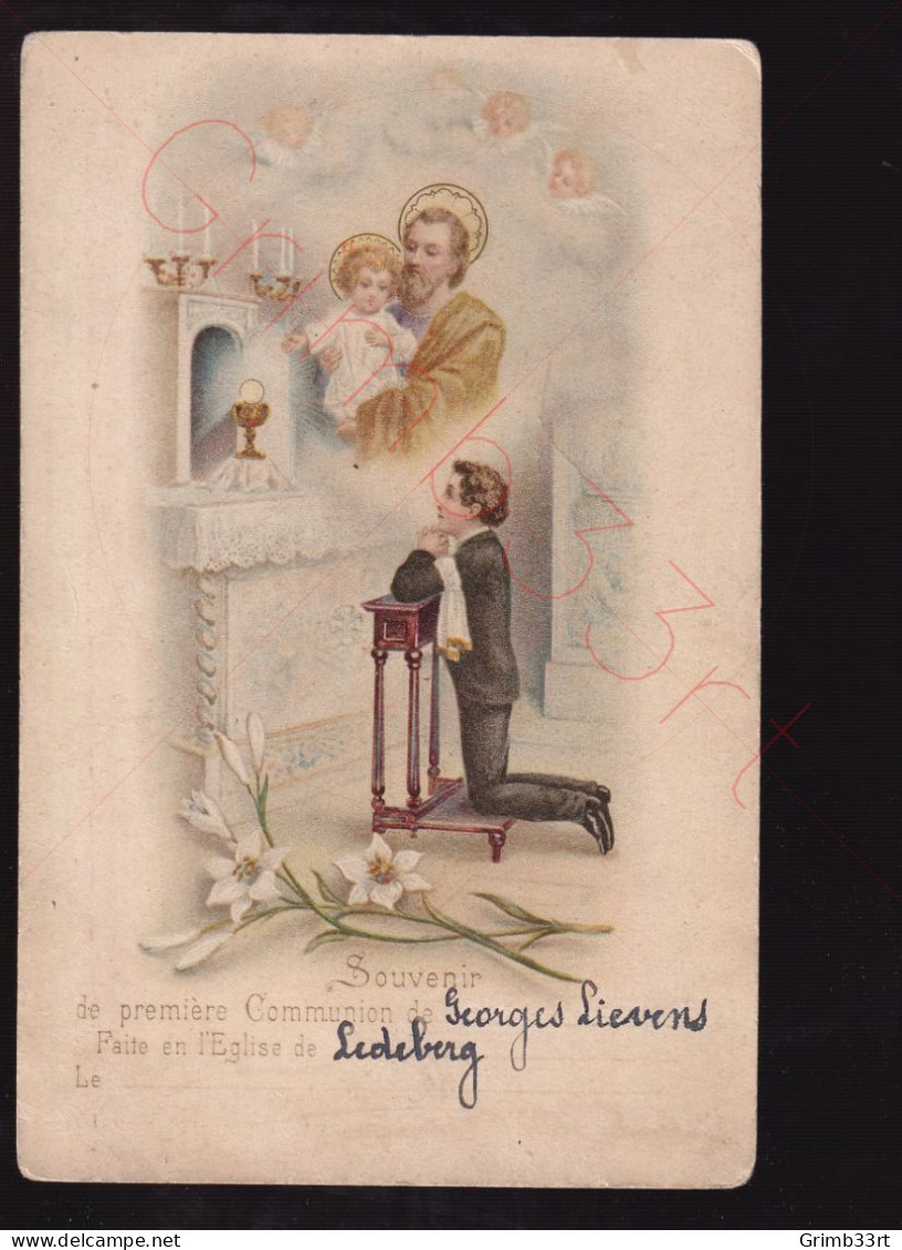 Ledeberg - Souvenir De Première Communion - Postkaart - Communion