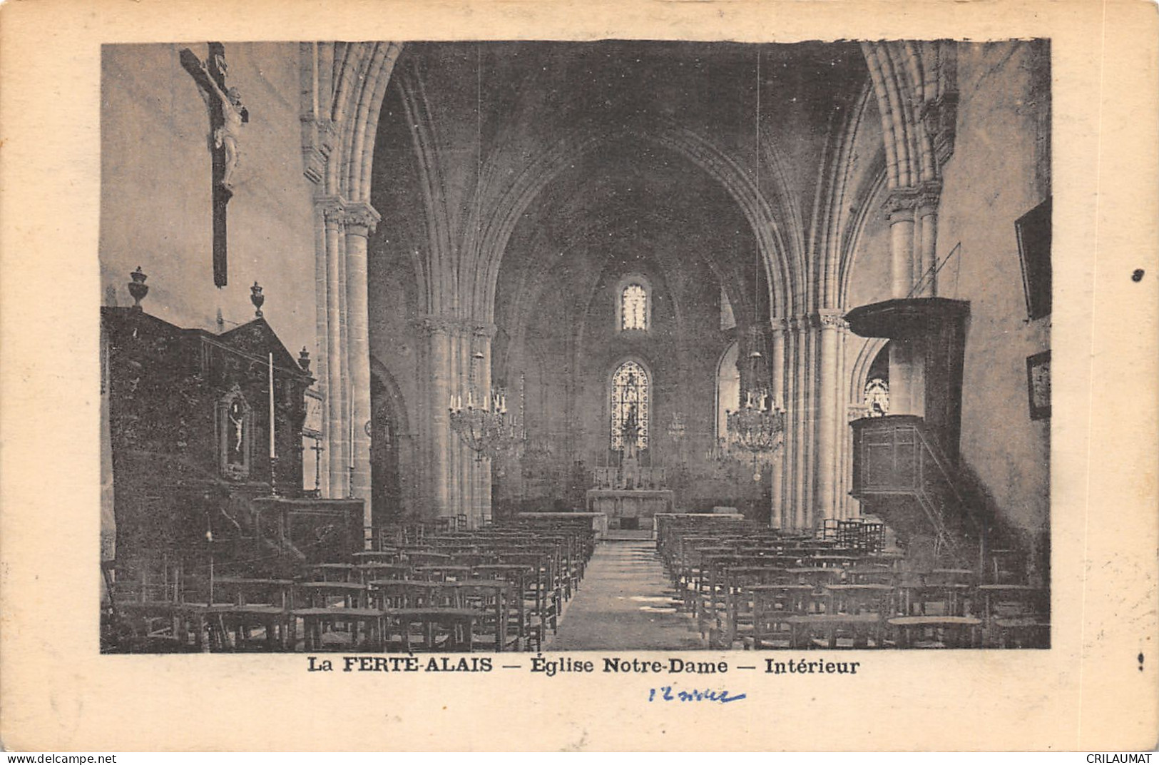 91-LA FERTE ALAIS-INTERIEUR DE L EGLISE-N°6031-E/0163 - La Ferte Alais