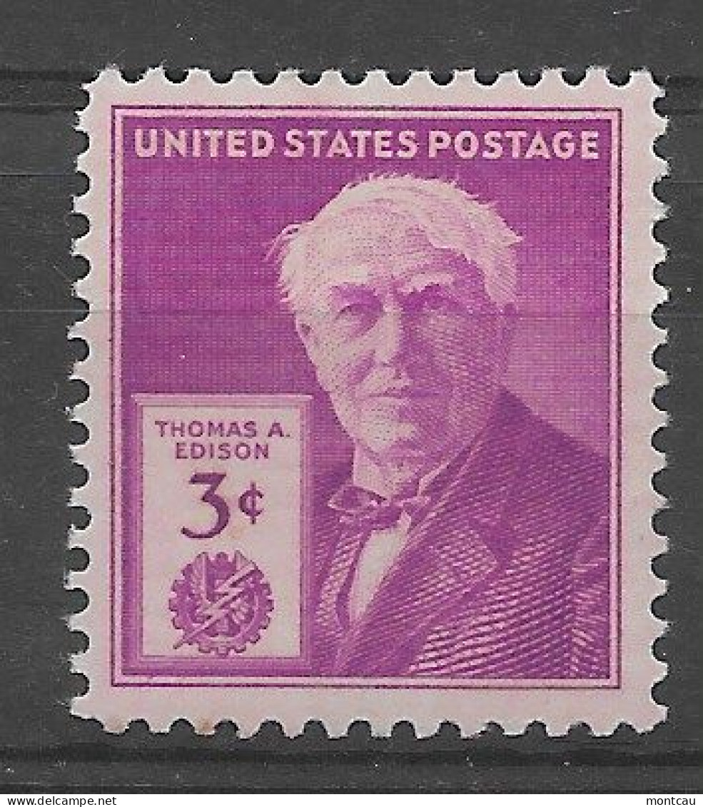 USA 1947.  Edison Sc 945  (**) - Unused Stamps
