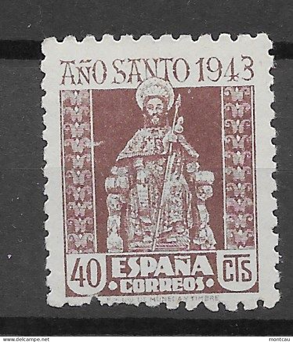 Spain 1943-44. A Compostelano 40 Cts Ed 962 (**) - Ungebraucht