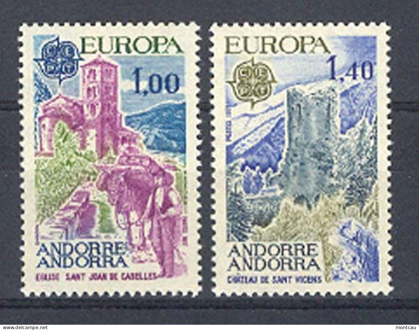 Andorra -Franc 1977 Europa. Y=261-62 E=282-83 - 1977