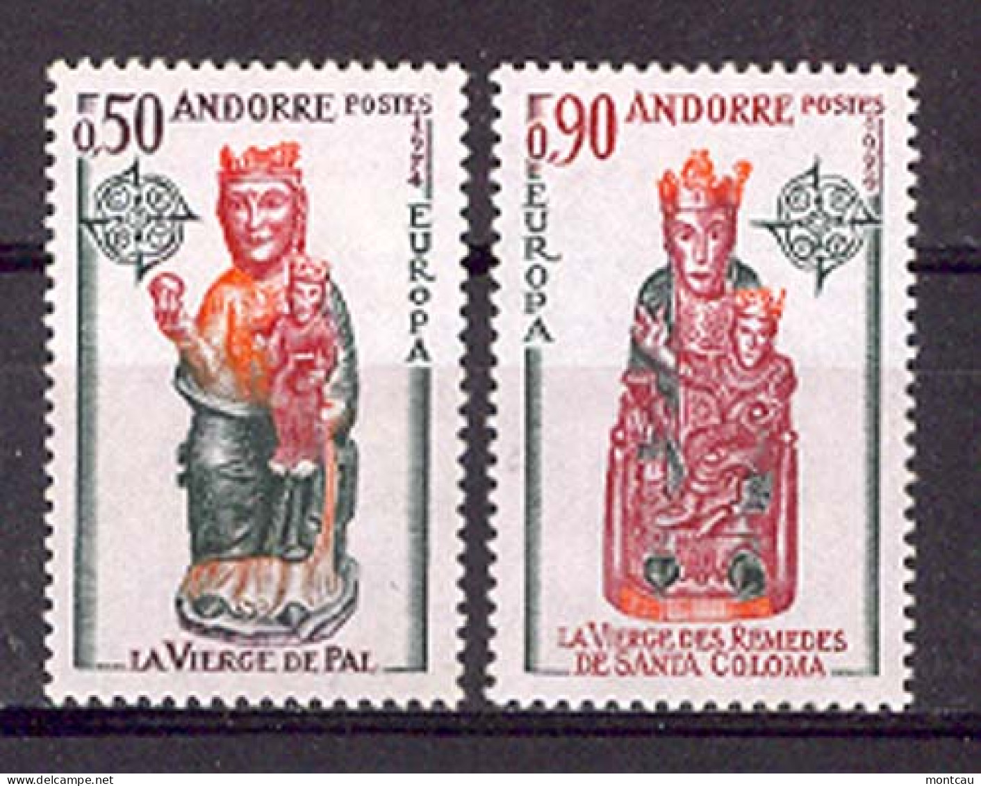 Andorra -Franc 1974 Europa. Y=237-38 E=258-59 - 1974