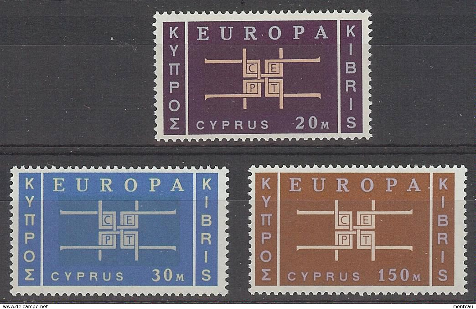 Europa 1963. Cyprus Mi 225-27 (**) - 1963