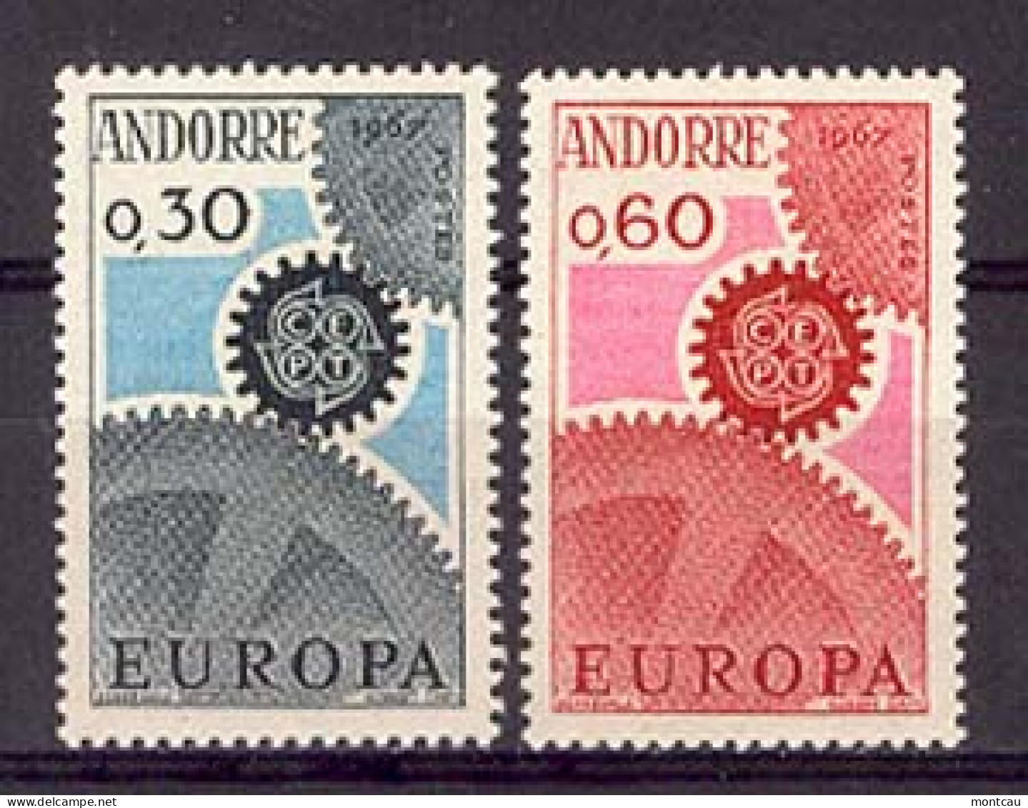 Andorra -Franc 1967 Europa. (**) Y=179-80 E=199-00 S=194-95 - 1967