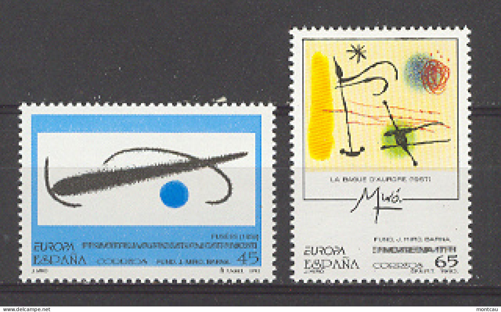 Spain 1993 - Europa - Miro Ed 3250-51 (**) - 1993