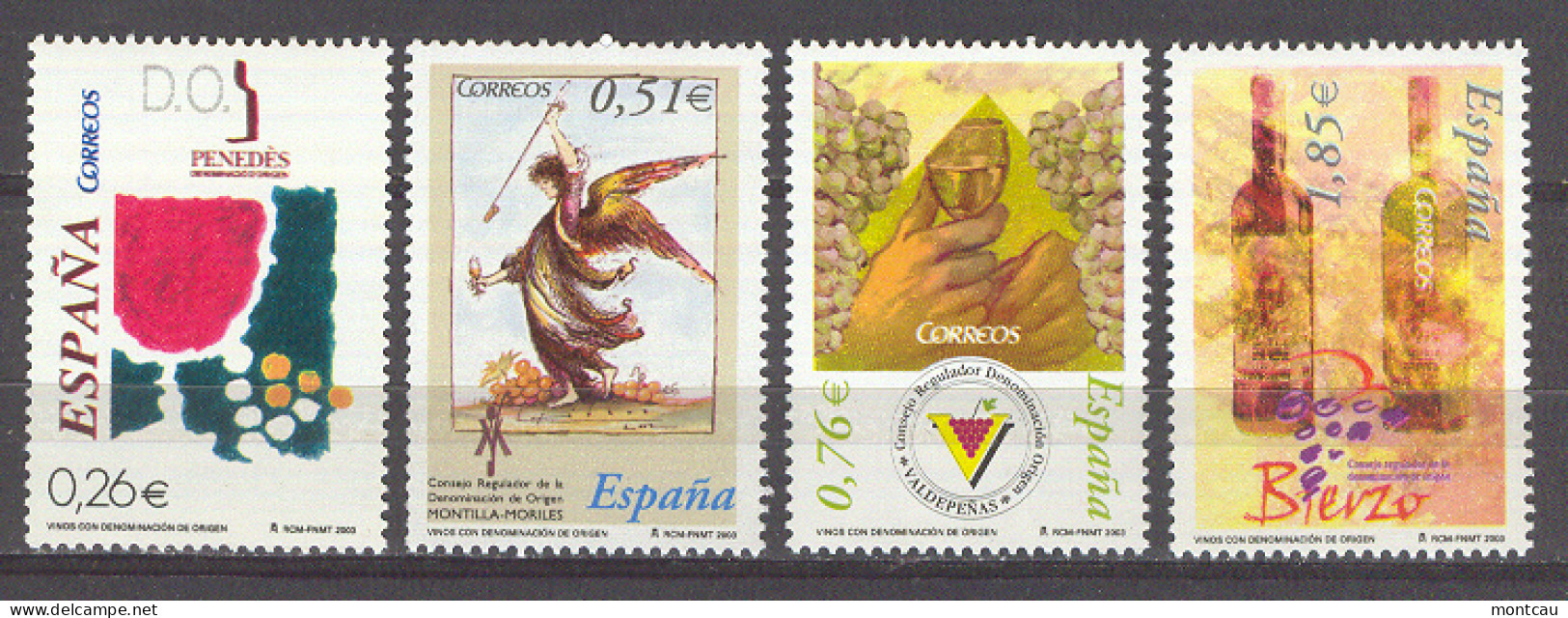 Spain 2003 - Vinos Con D.O. Ed 4015-18 (**) - Vins & Alcools