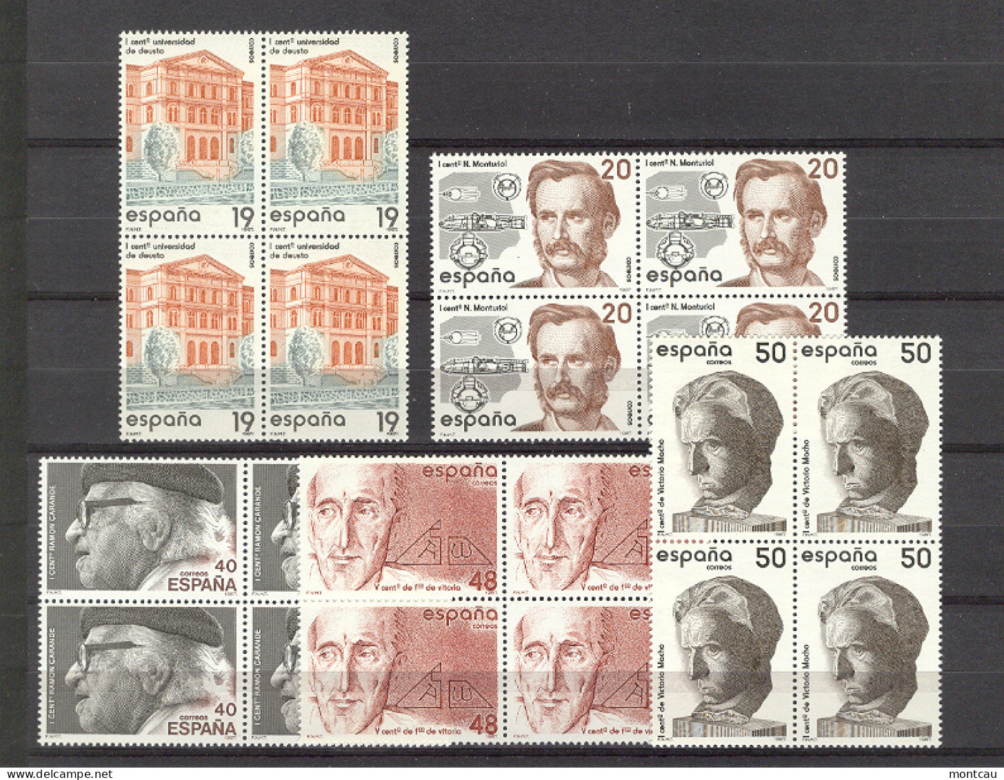 Spain 1987 -  Centenarios  Ed 2880-84 Bl (**) - Ongebruikt