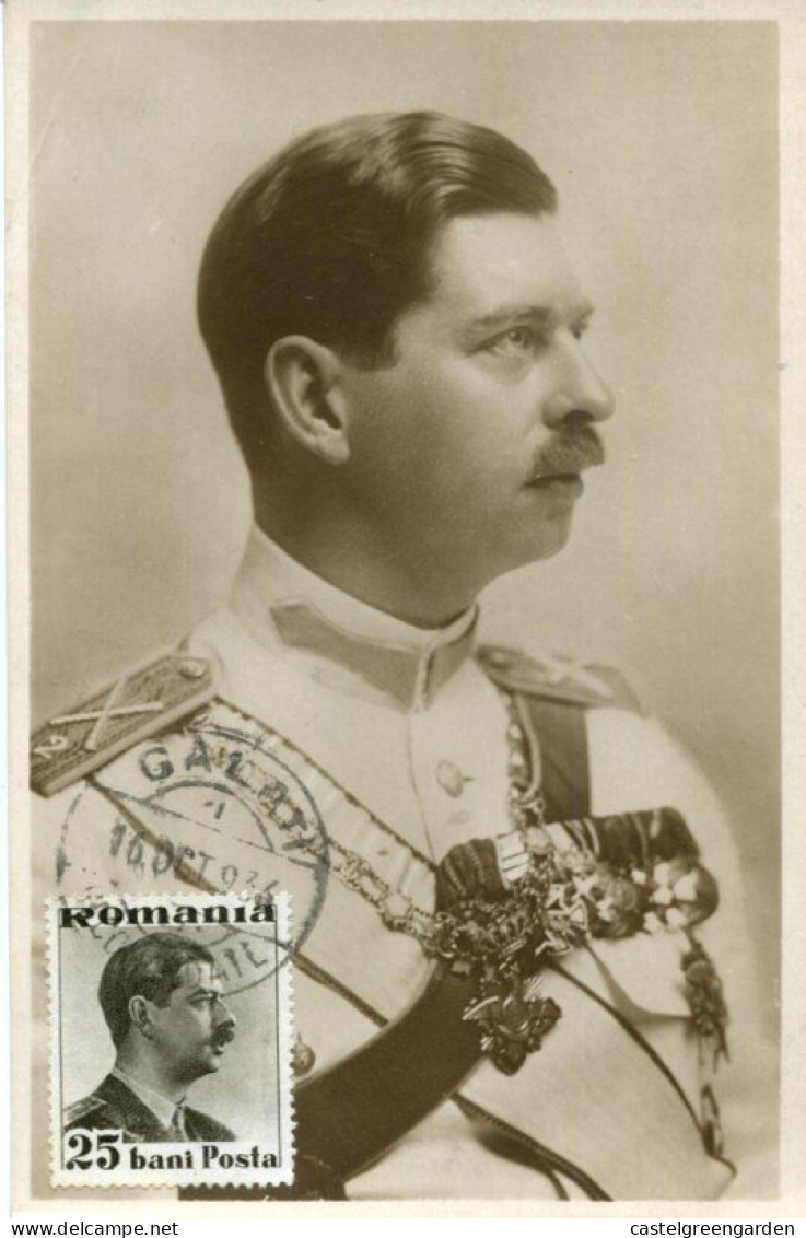 X0134 Romania,maximum 16.10.1936 Galati,the King Kark II. - Maximumkaarten