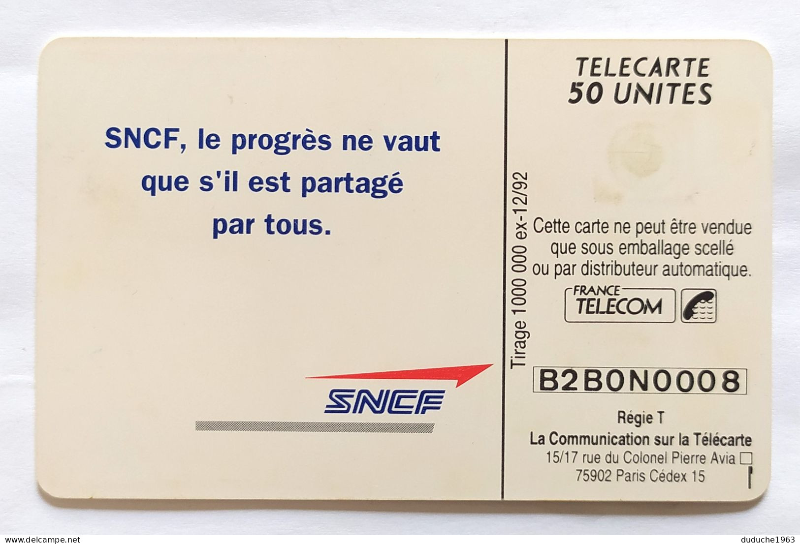 Télécarte France - SNCF - Ohne Zuordnung