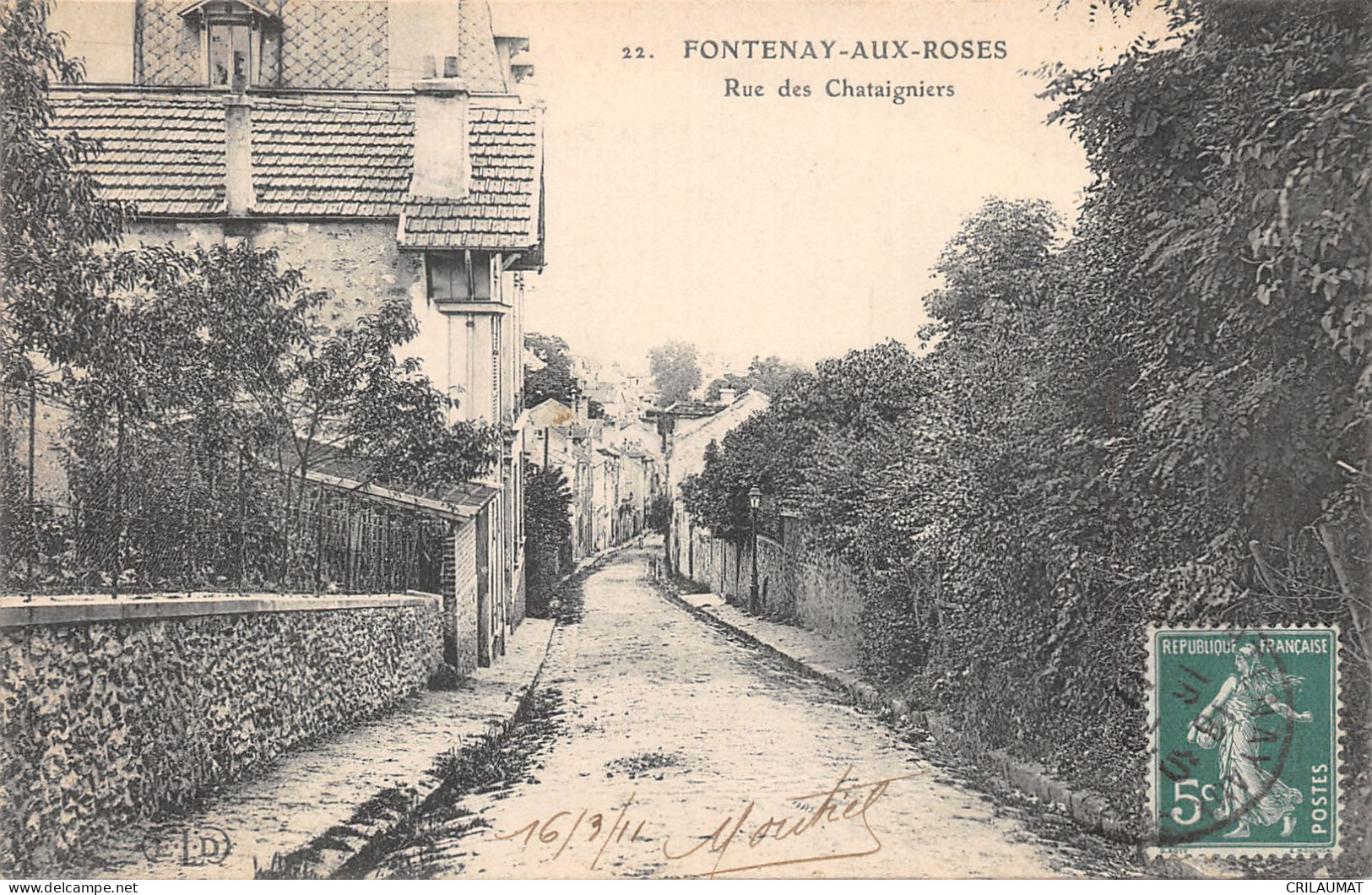 92-FONTENAY AUX ROSES-RUE DES CHATAIGNIERS-N°6031-G/0051 - Fontenay Aux Roses
