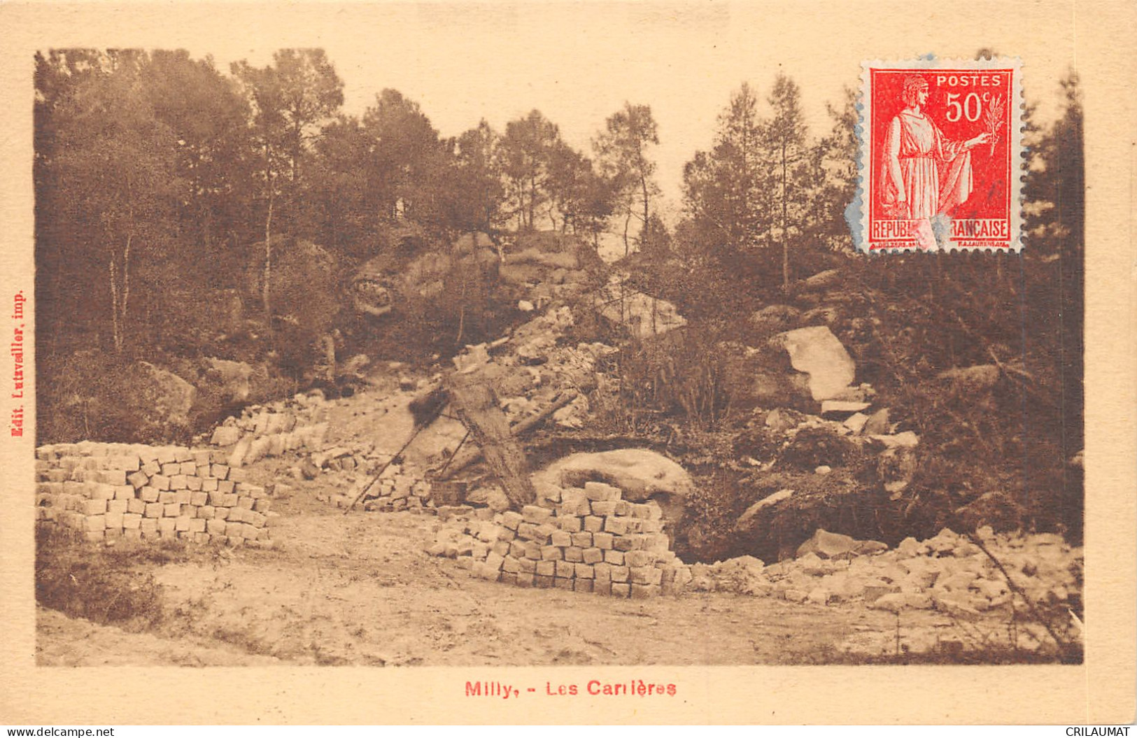 91-MILLY-LES CARRIERES-N°6031-F/0139 - Milly La Foret