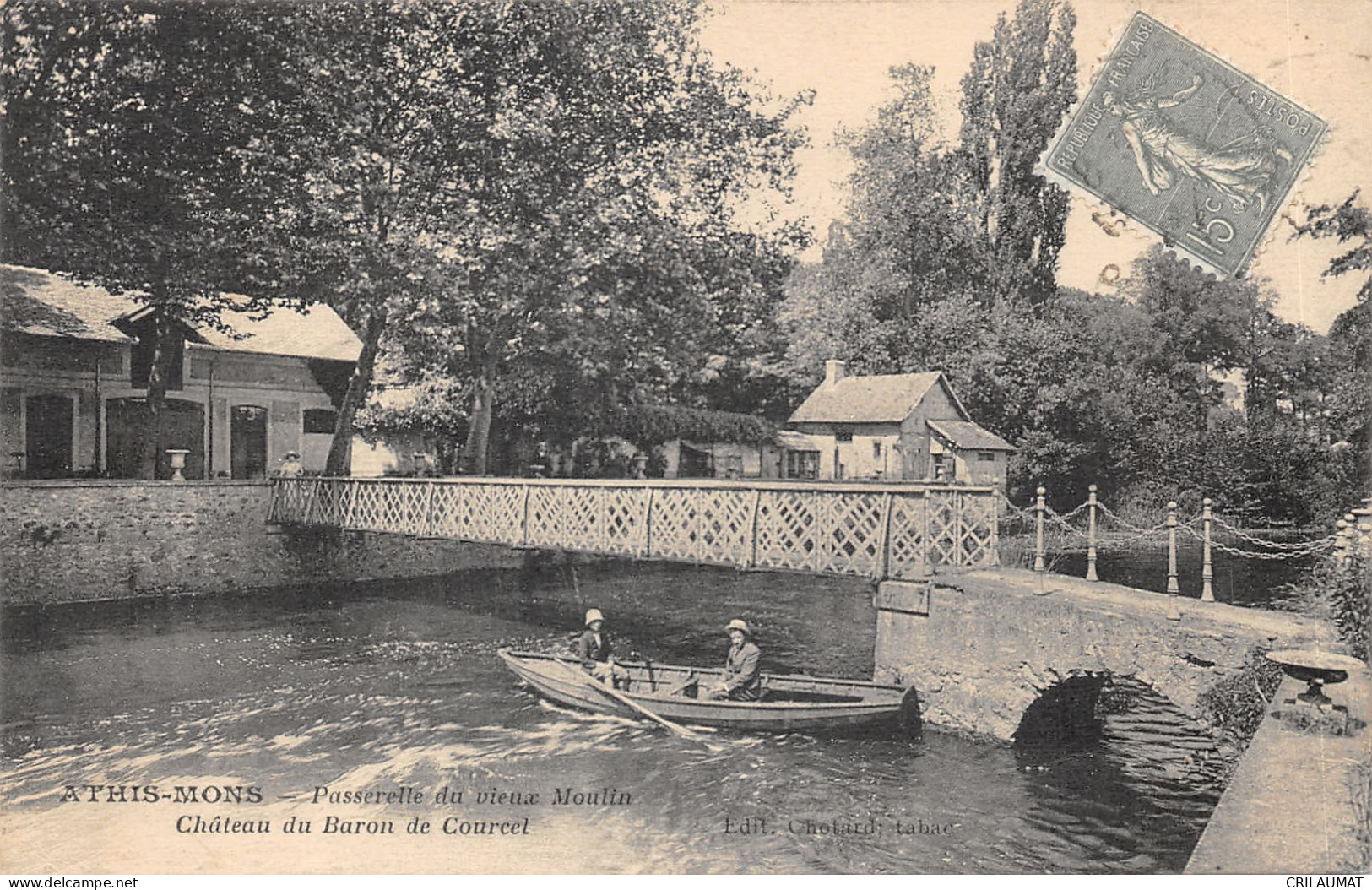 91-ATHIS MONS-PASSERELLE DU VIEUX MOULIN-N°6031-F/0011 - Athis Mons