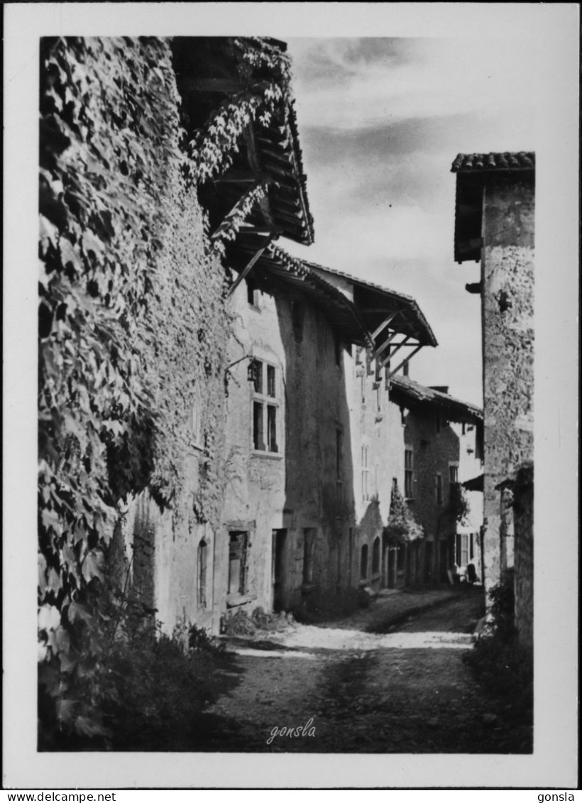 CITÉ DE PEROUGES 1950 "Village Médiéval" Bloc originale de 10 petites photos