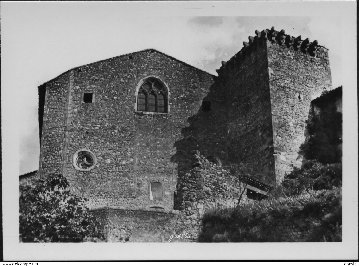 CITÉ DE PEROUGES 1950 "Village Médiéval" Bloc originale de 10 petites photos