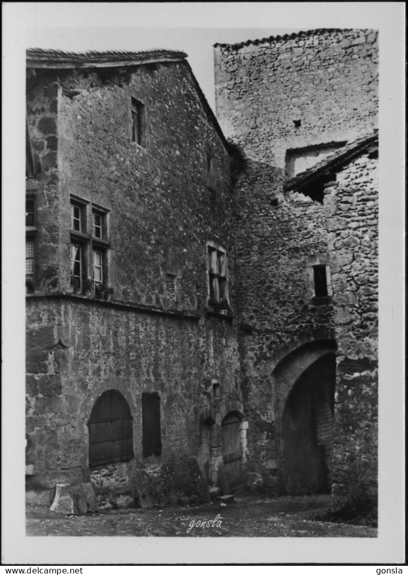 CITÉ DE PEROUGES 1950 "Village Médiéval" Bloc originale de 10 petites photos