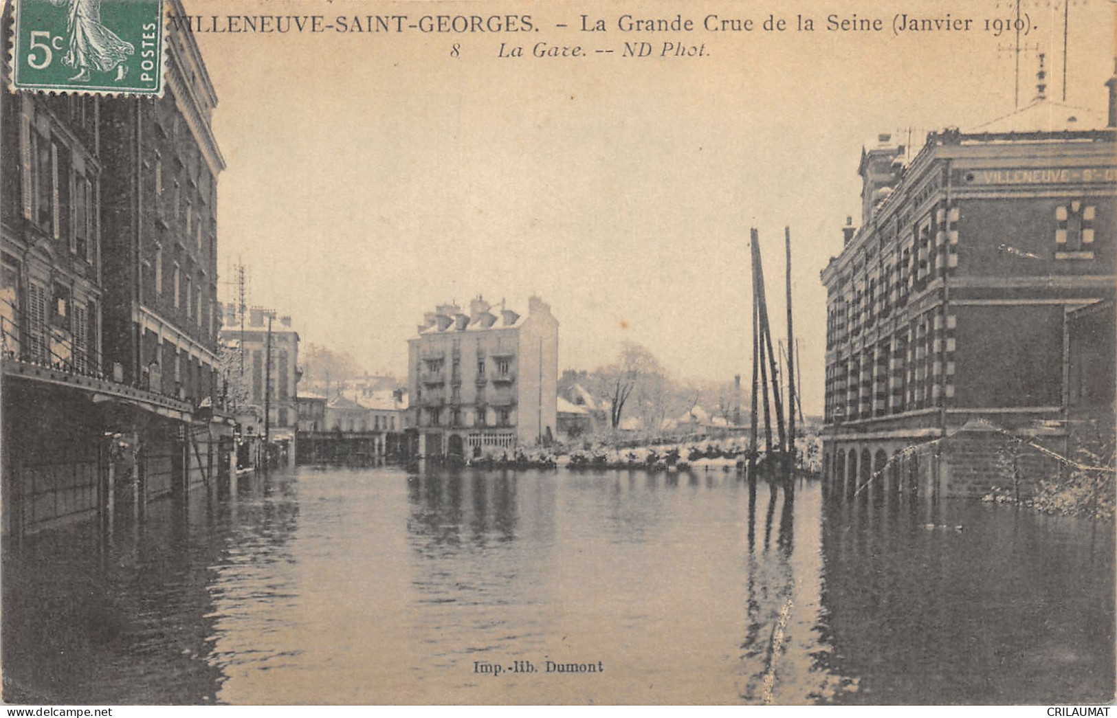 94-VILLENEUVE SAINT GEORGES-CRUE DE LA SEINE 1910-N°6032-A/0363 - Villeneuve Saint Georges