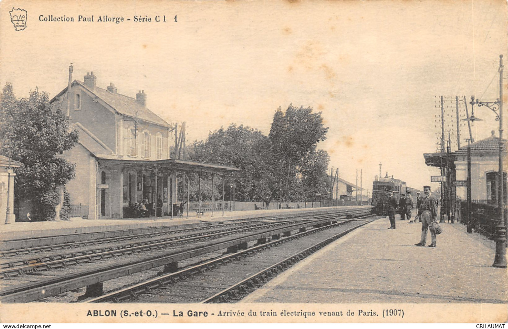 94-ABLON-LA GARE-TRAIN ELECTRIQUE-N°6031-H/0335 - Ablon Sur Seine