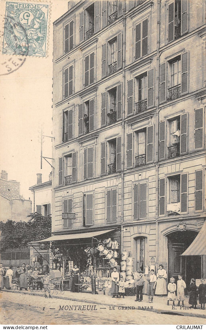 93-MONTREUIL SOUS BOIS-LE GRAND BAZAR-N°6031-H/0309 - Montreuil