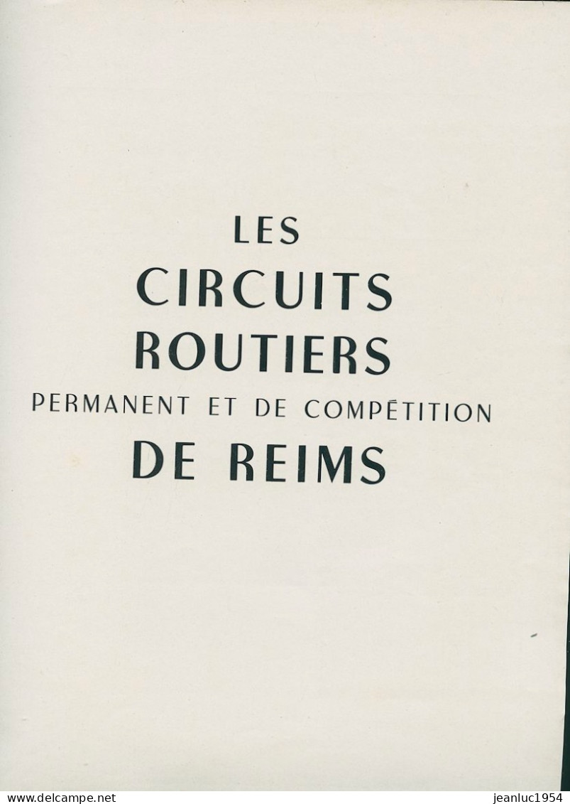 REIMS CIRCUIT DE GUEUX LIVRE RARE TIRAGE DE 1959 ORIGINAL PLUS UN TICKET D ENTREE DE 1965 PLUS FASCICULE - Grand Prix / F1