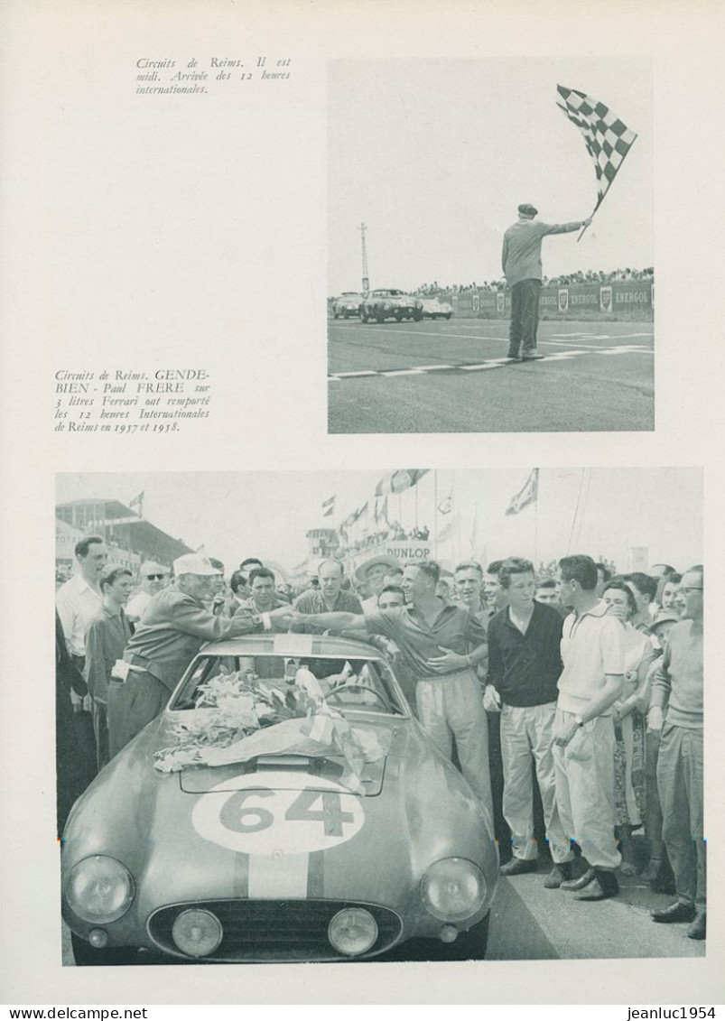 REIMS CIRCUIT DE GUEUX LIVRE RARE TIRAGE DE 1959 ORIGINAL PLUS UN TICKET D ENTREE DE 1965 PLUS FASCICULE