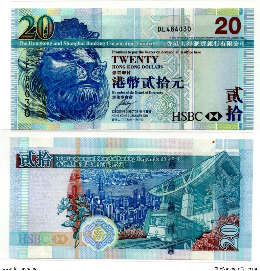 Hong Kong HSBC 20 Dollars 2007 P-207 UNC - Hong Kong