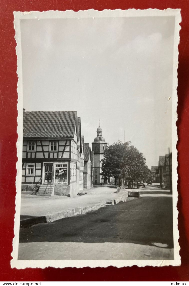 Original Foto - Unterwirbach  . Strasse Mit Kirche . ( 8,6 X 6 Cm  ) - Saalfeld