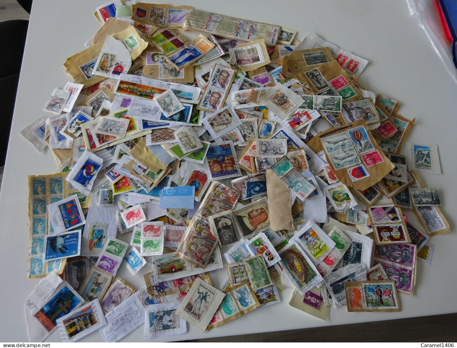 500 TIMBRES FRANCAIS  Sur Fragments Toutes Périodes Mélangés - Used Stamps
