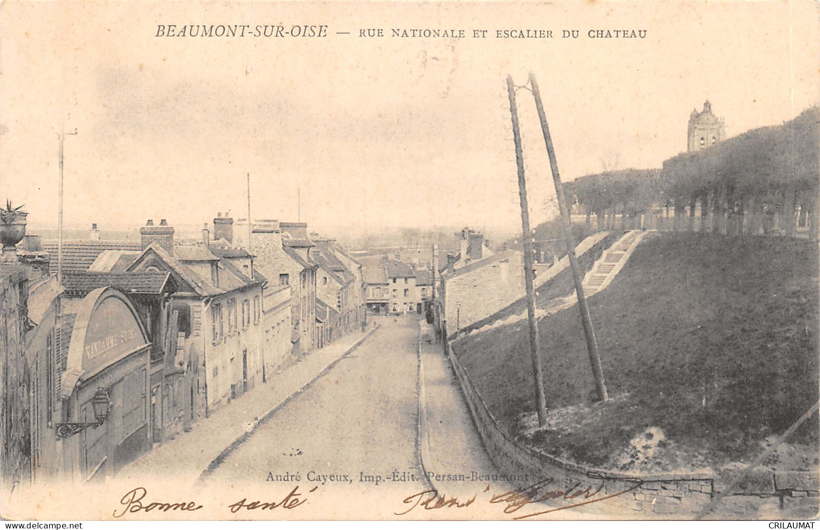 95-BEAUMONT SUR OISE-ESCALIER DU CHATEAU-N°6032-C/0273 - Beaumont Sur Oise