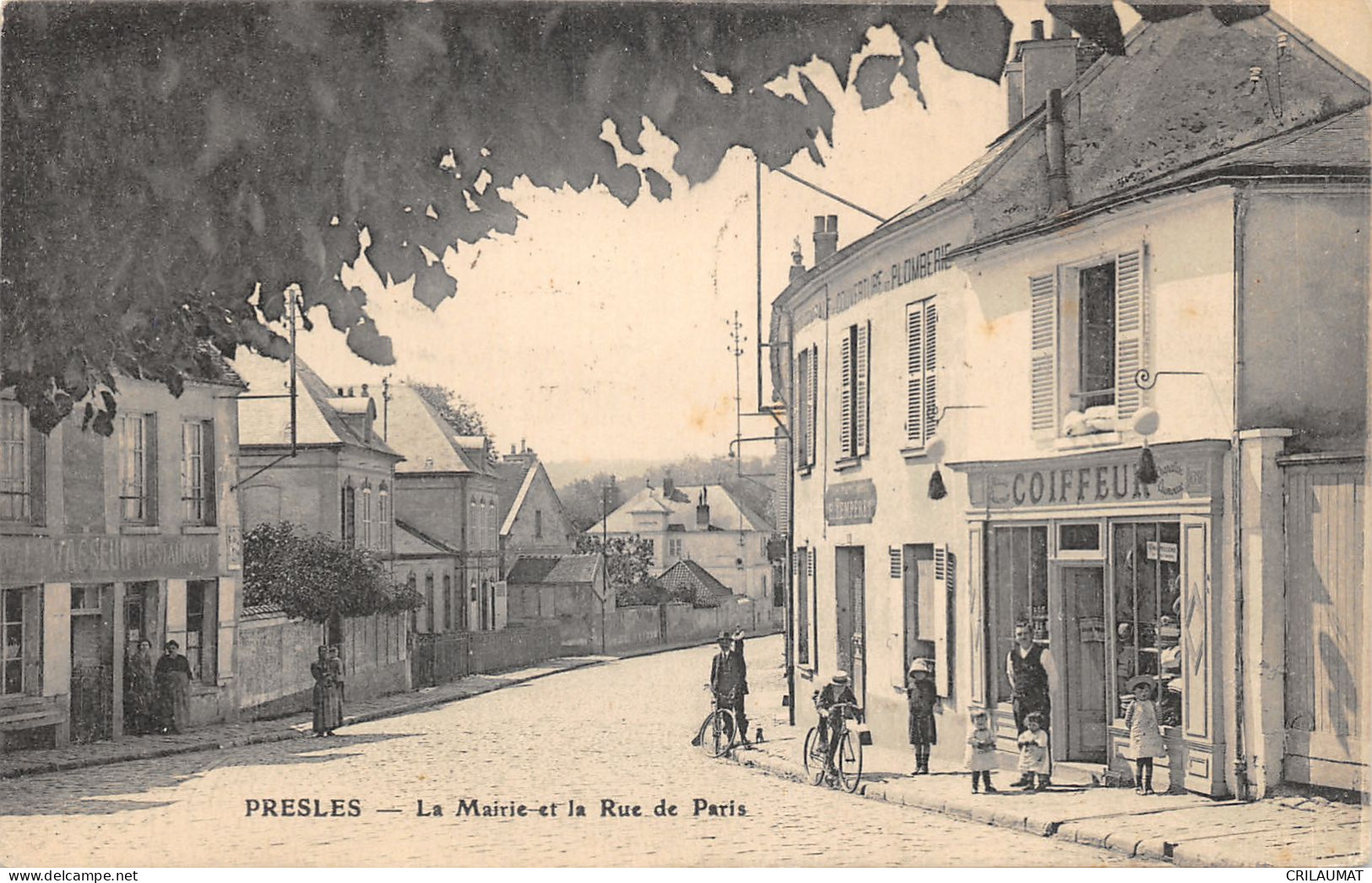 95-PRESLES-RUE DE PARIS-COIFFEUR-N°6032-C/0203 - Presles