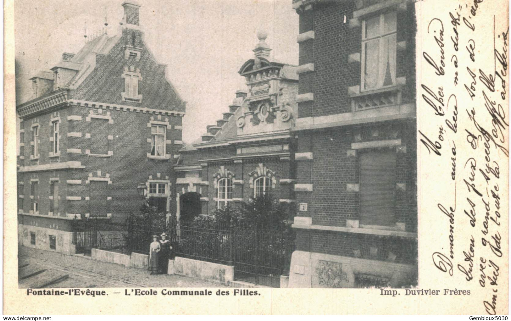 (226) Fontaine-l'Evêque  L'Ecole Communale Des Filles - Fontaine-l'Eveque