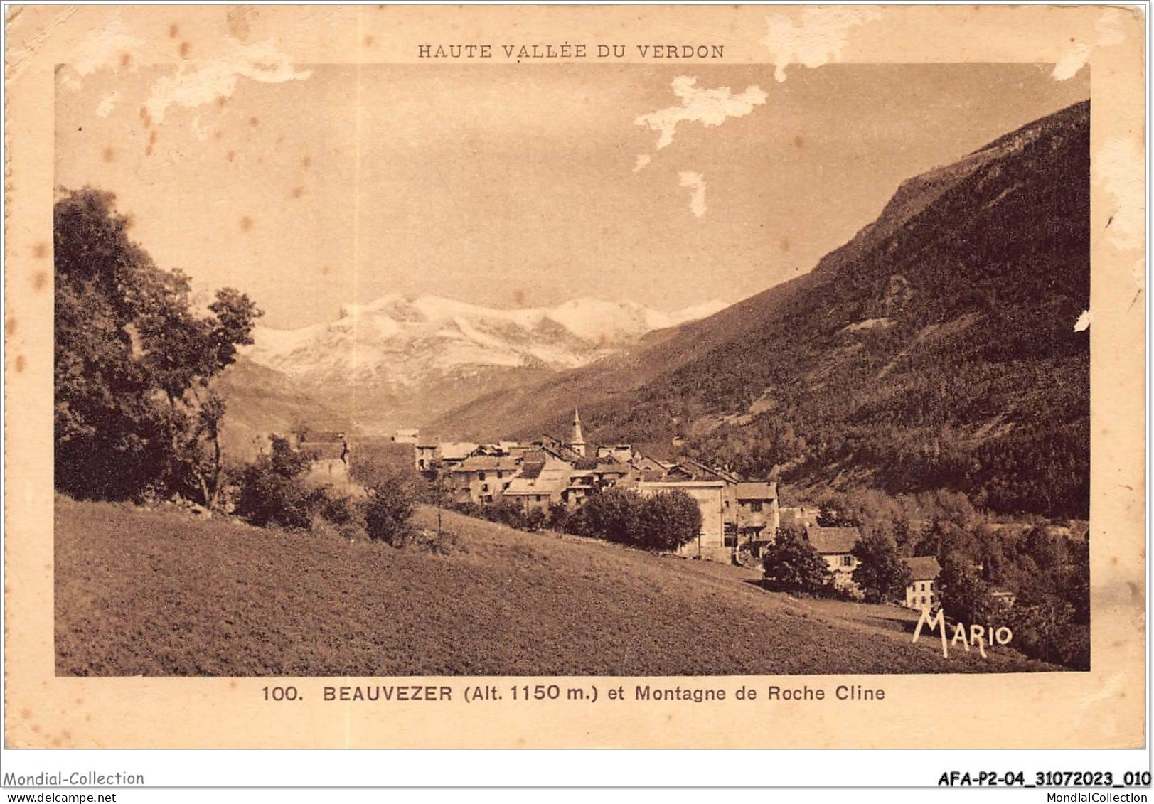 AFAP2-04-0093 - BEAUVEZER - Haute Vallée Du Verdon Et Montagne De Roche Cline - Autres & Non Classés