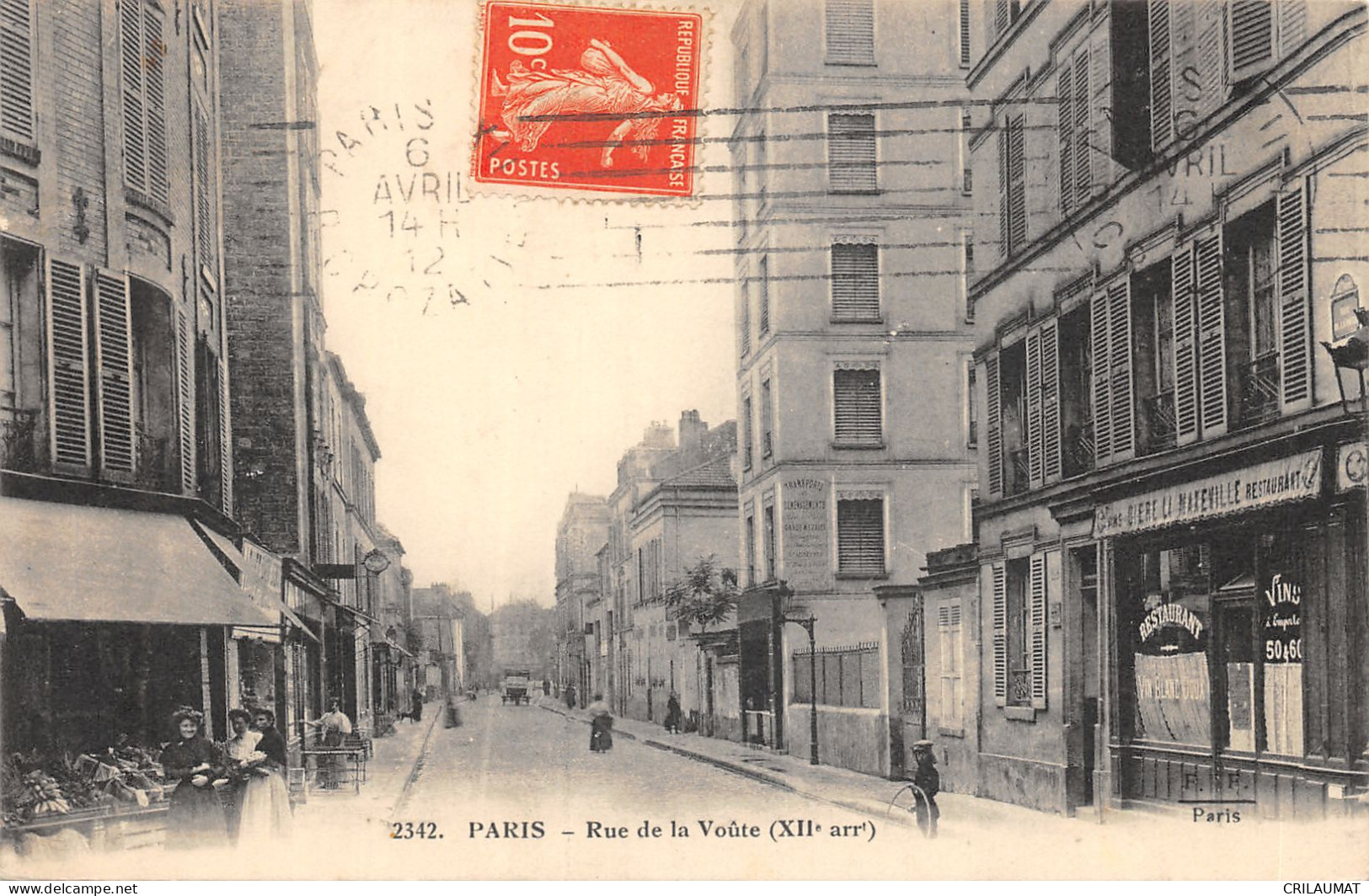 75-PARIS 12e-RUE DE LA VOUTE-N°6032-H/0039 - Arrondissement: 12