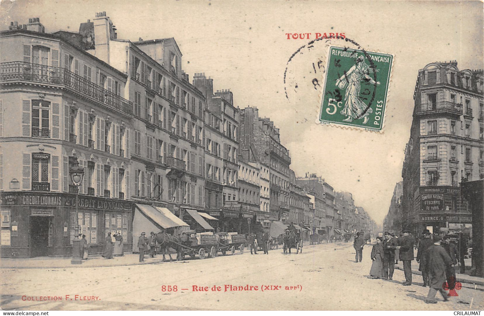 75-PARIS 19e-RUE DE FLANDRE-N°6032-E/0299 - Arrondissement: 19