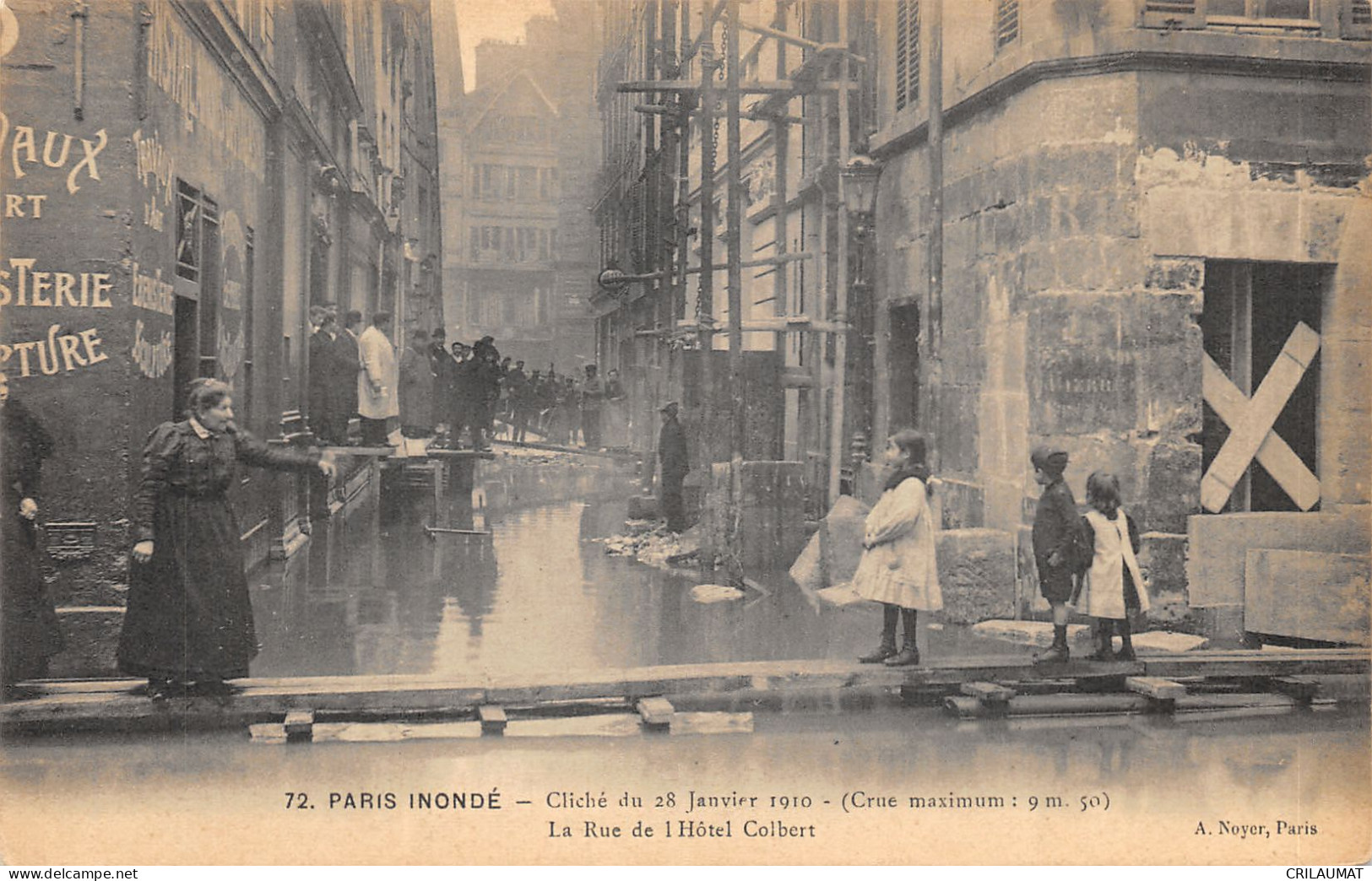 75-PARIS 5e-INONDATION 1910-PASSERELLE-N°6032-H/0085 - Arrondissement: 05