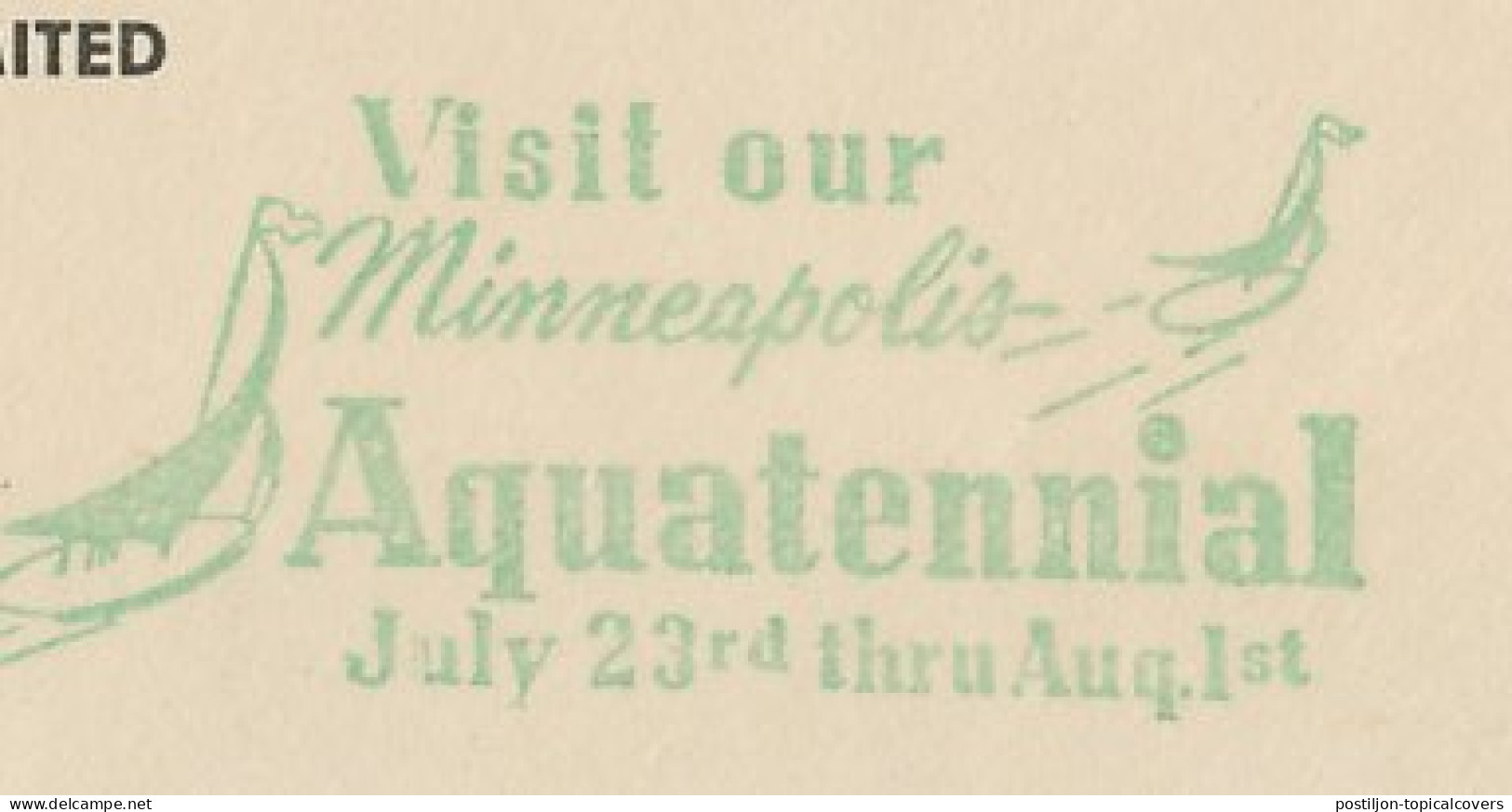 Meter Top Cut USA 1948 Minneapolis Aquatennial 1948 - Andere & Zonder Classificatie