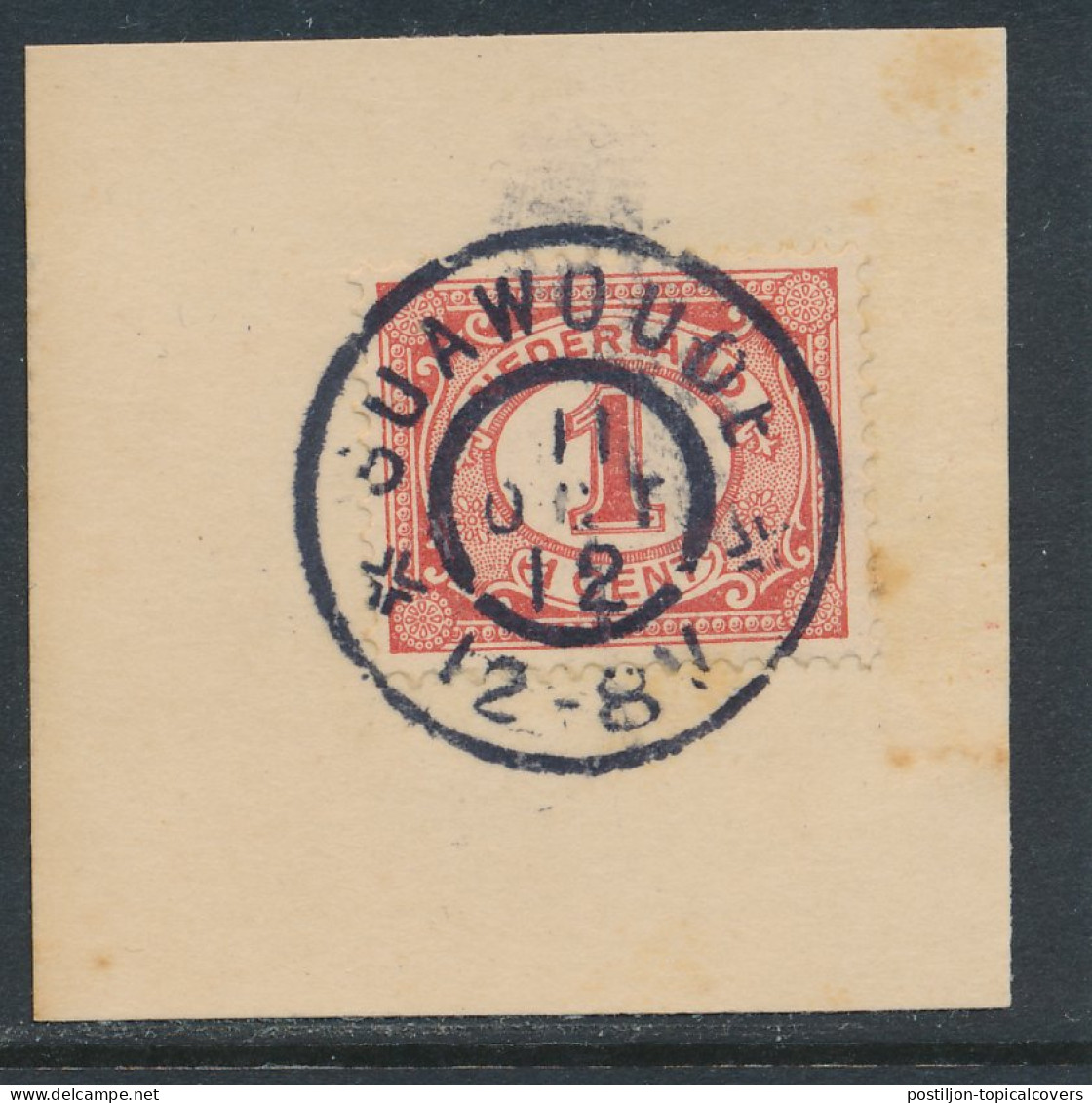 Grootrondstempel Suawoude 1912 - Poststempel
