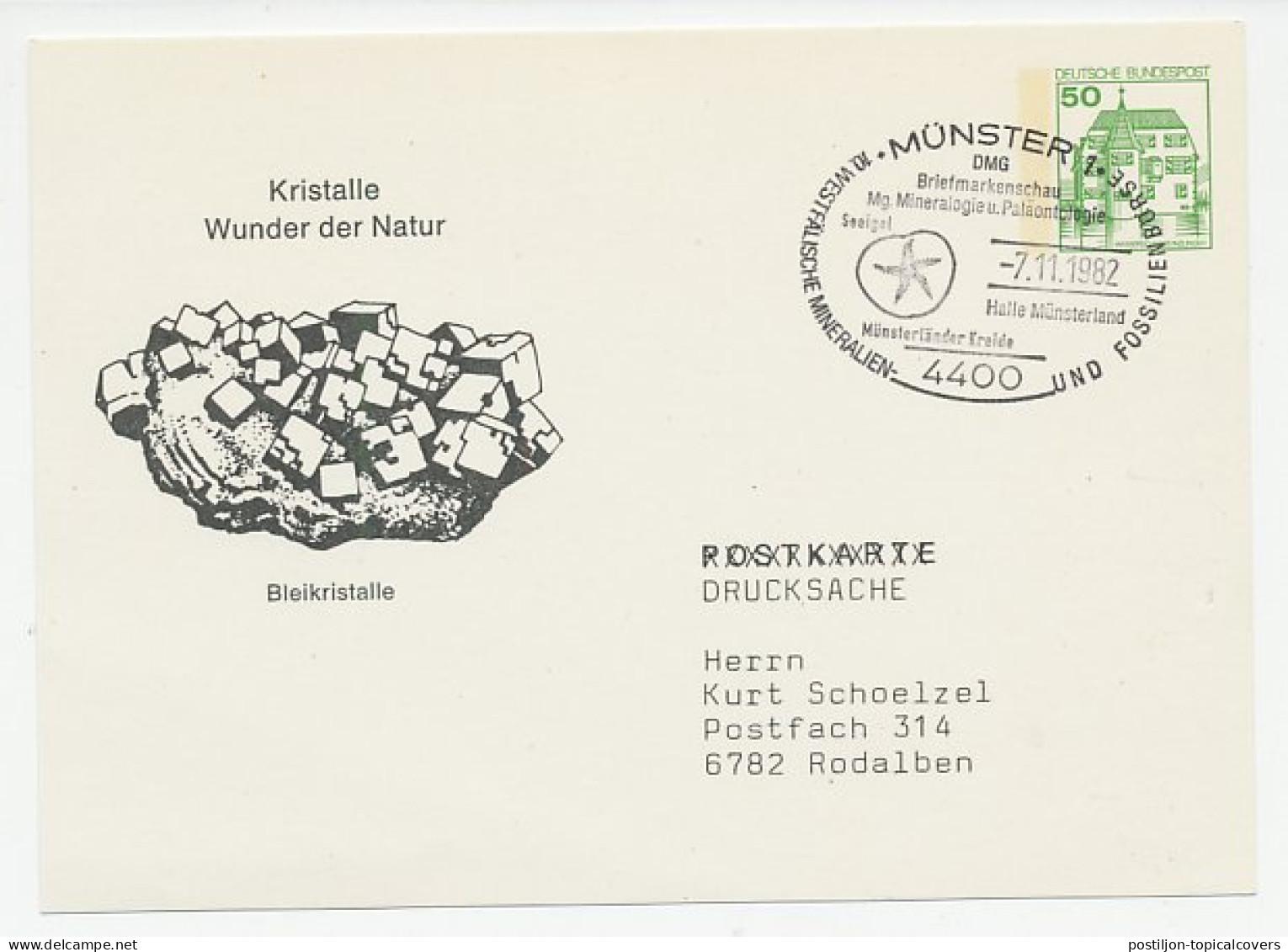 Postal Stationery / Postmark Germany 1982 Lead Crystal - Autres & Non Classés