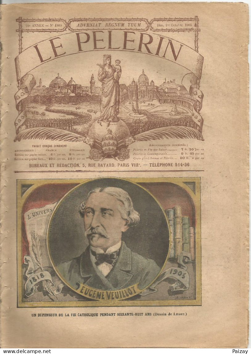 Le Pèlerin Revue Illustrée N° 1500 1 Octobre 1905 Boynes Loiret Andalousie Calabre Bressieux Valence Brazza Suède Congo - Autres & Non Classés