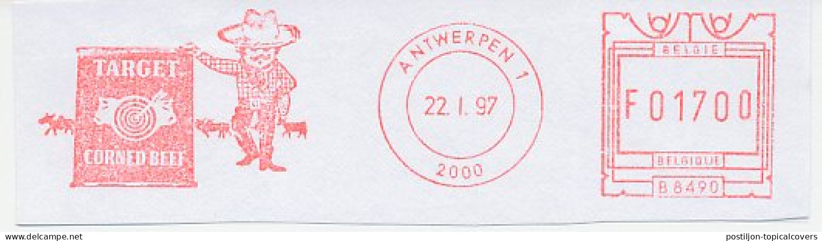 Meter Cut Belgium 1997 Cow - Bull - Target - Corned Beef - Cowboy - Boerderij