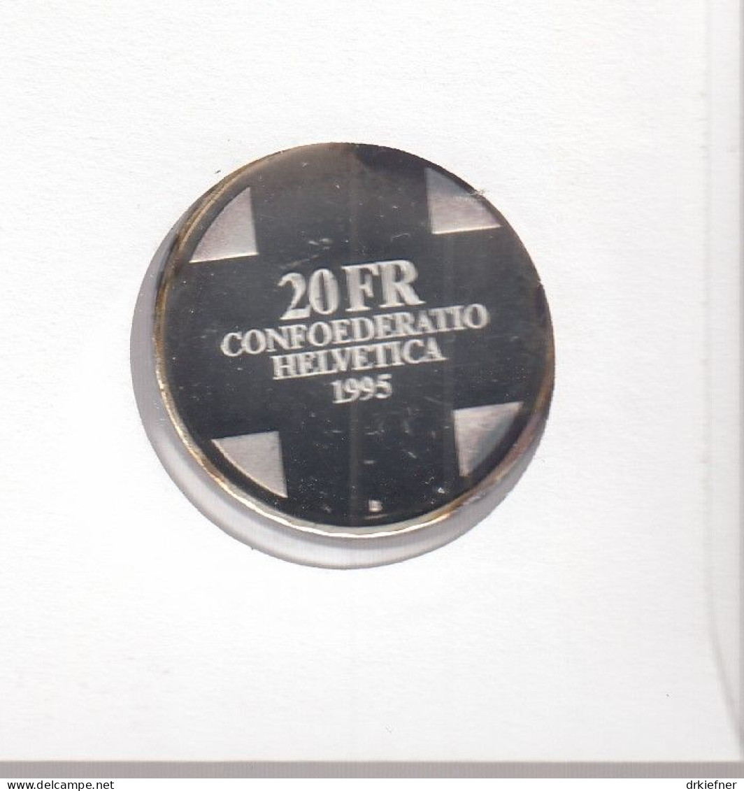 SCHWEIZ Numisbrief Mit Amtlicher 20 SFr Silbermünze, 1995, Stempel Chur, Marke Mi.Nr.931, Schlangenkönigin - Brieven En Documenten