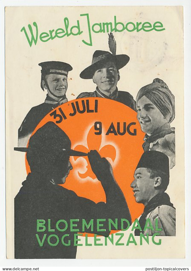 Picture Postcard / Postmark Netherlands 1937 World Jamboree Bloemendaal - Vogelenzang 1937 - Otros & Sin Clasificación