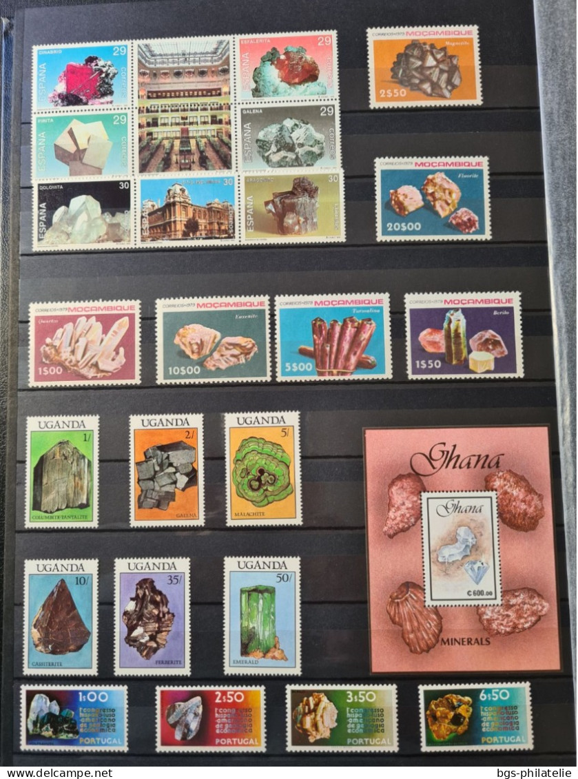 Collection De Timbres Sur Le Thème Des Fossiles - Collezioni (senza Album)