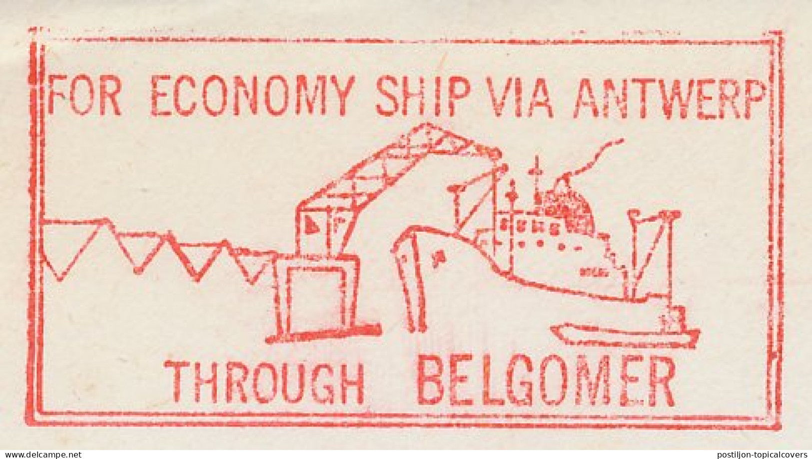 Meter Cut Belgium 1983 Ship - Port Of Antwerp - Treinen