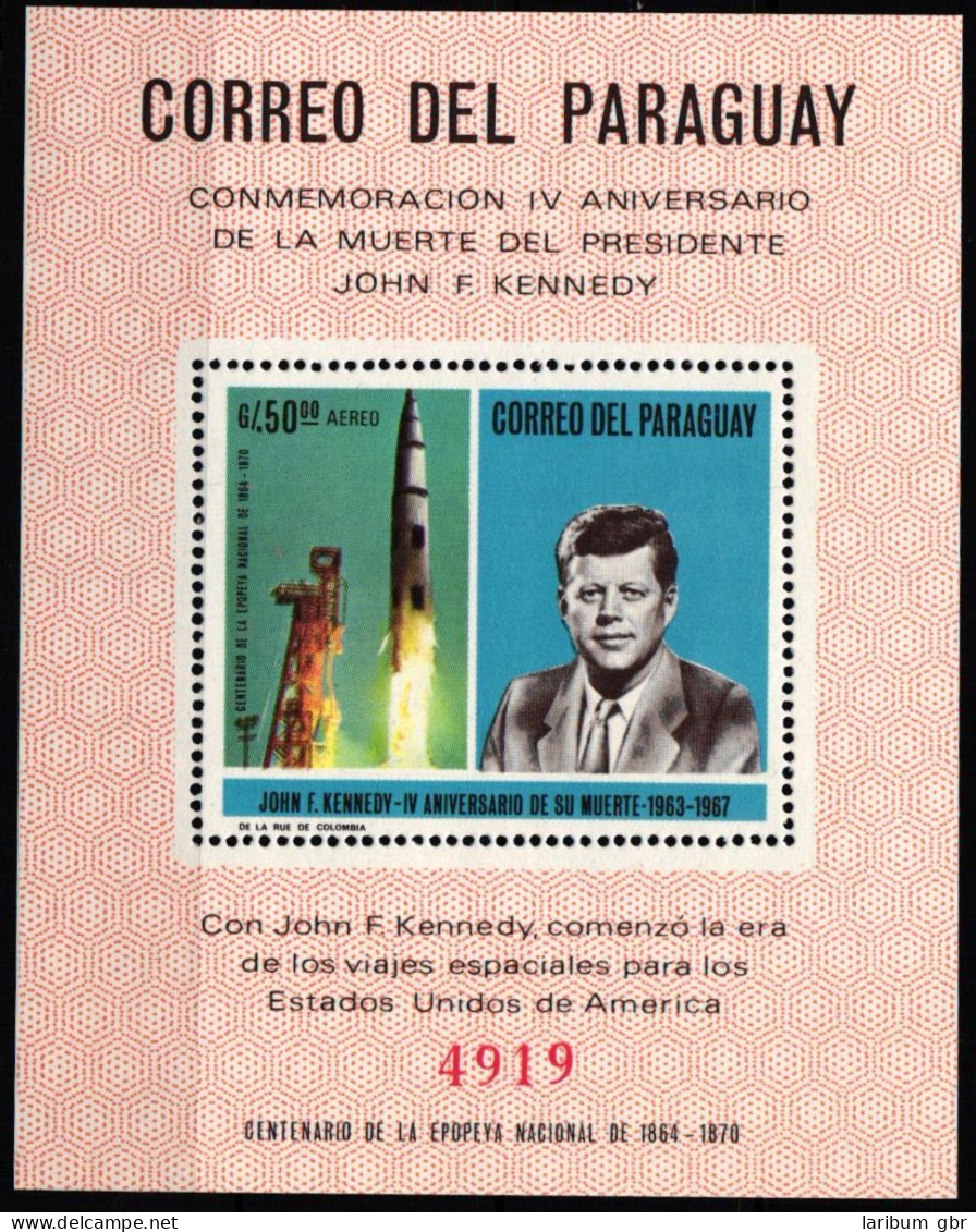 Paraguay Block 110 Postfrisch John F. Kennedy #NB018 - Paraguay